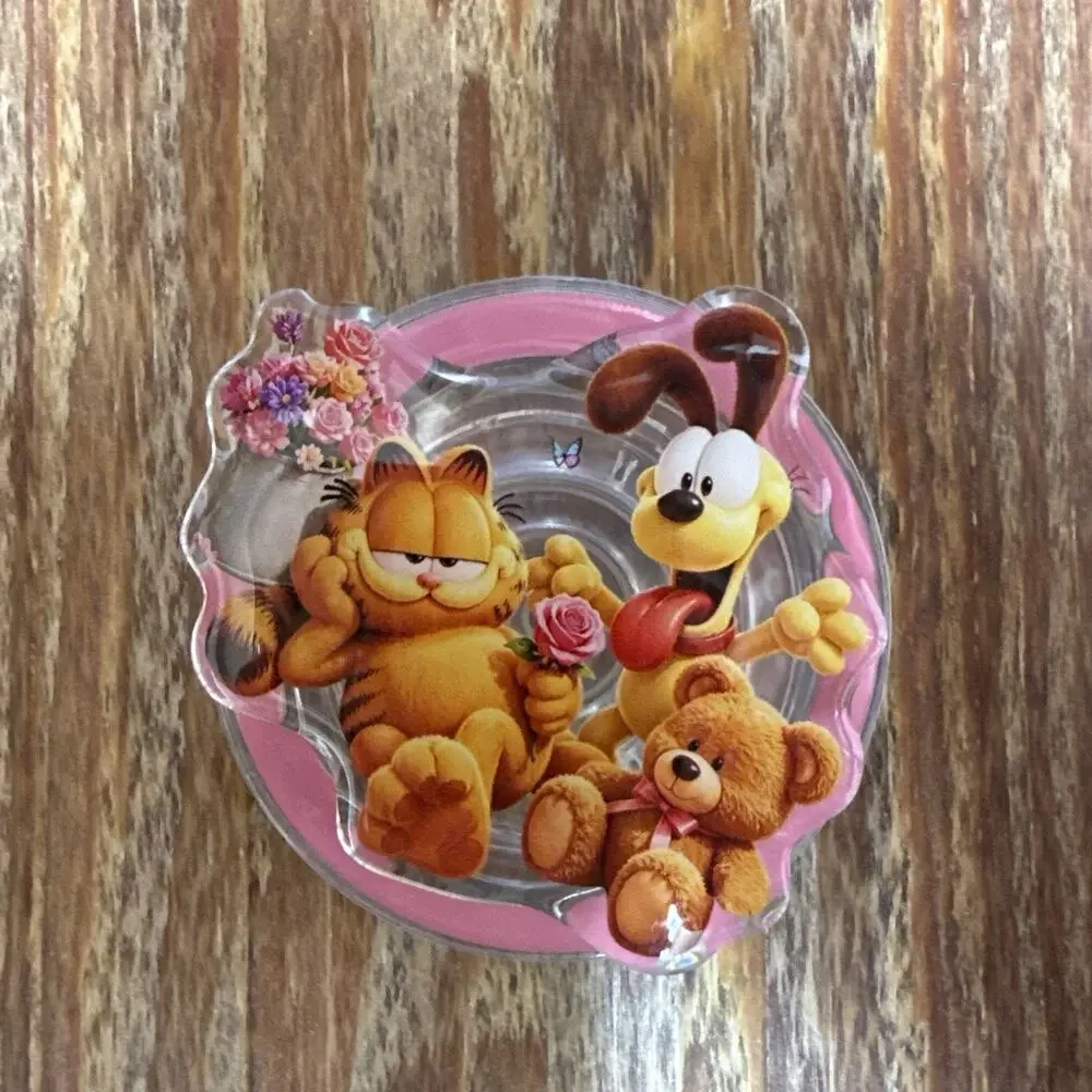 Magnetic Garfield and Odie with Flowers and a Teddy Bear Pop Up Phone Grip
